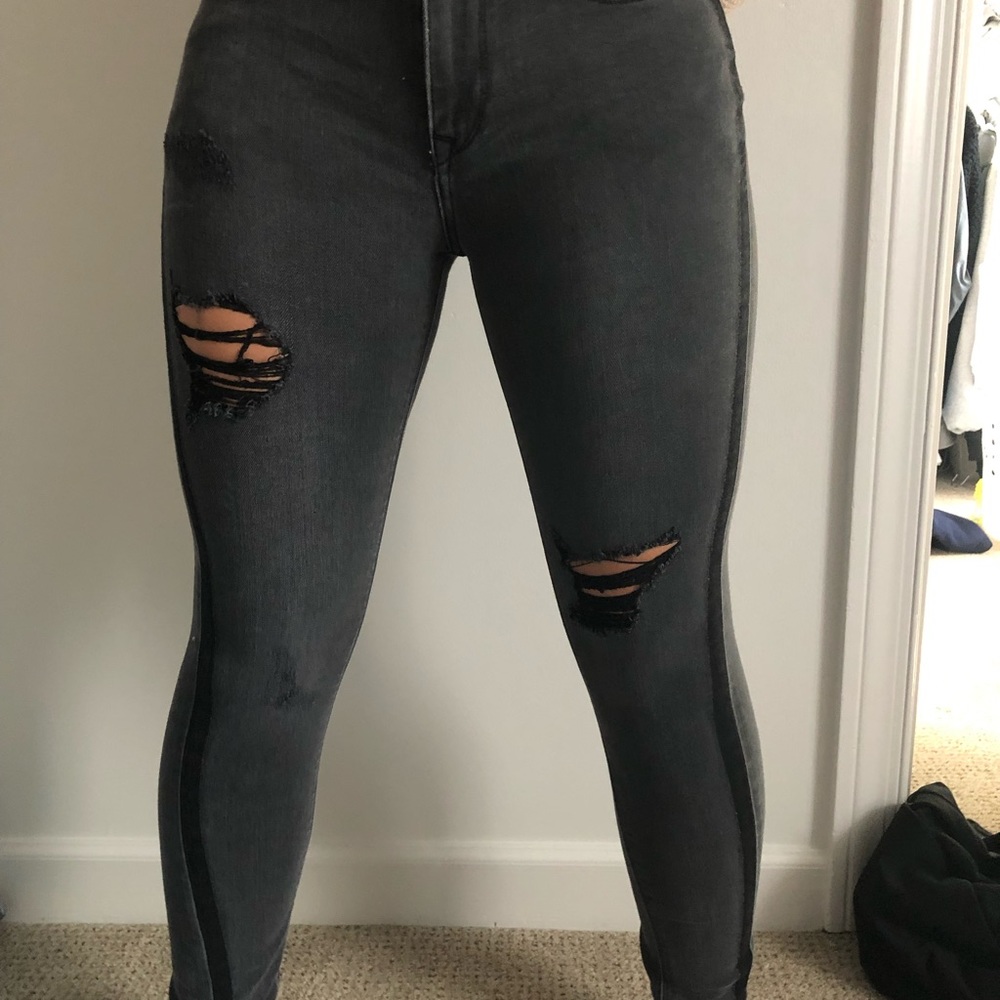 Black ripped jeans